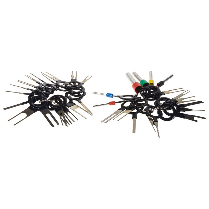 Set of 26 pin removal tools from connectors