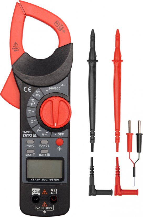 Digital multimeter with clips