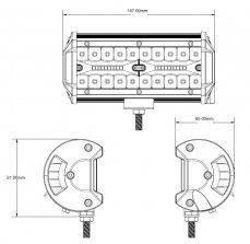 LED ramp, 40x3W, ECE R10 167x91x65 mm