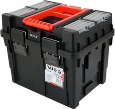 Mobile plastic tool box, 2 sections