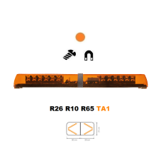 LED svetelná rampa Optima 60 60cm, Oranžová, EHK R65