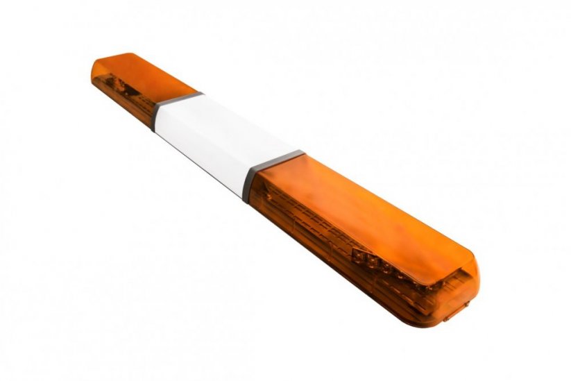 LED majáková rampa Optima 90 160cm, Oranžová, bílý střed, EHK R65 - Barva: Oranžová, Bílý střed: Ano, Kryt: Barevný, LED moduly: 4ml