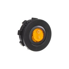 Rocker switch, round, 20A, orange with backlight