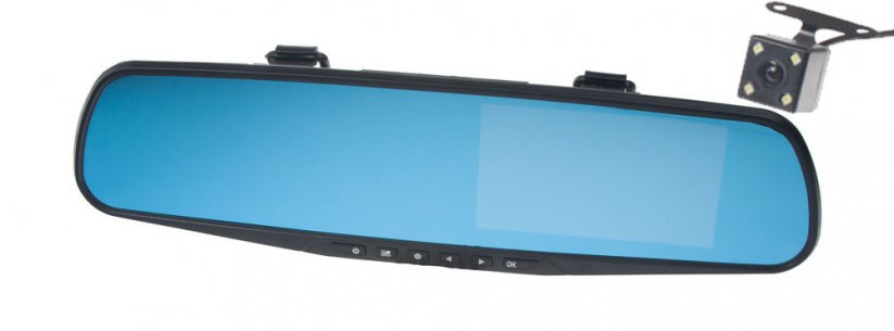 DVOJITÁ FULL HD kamera integrovaná v zrkadle so 4,3" LCD displejom