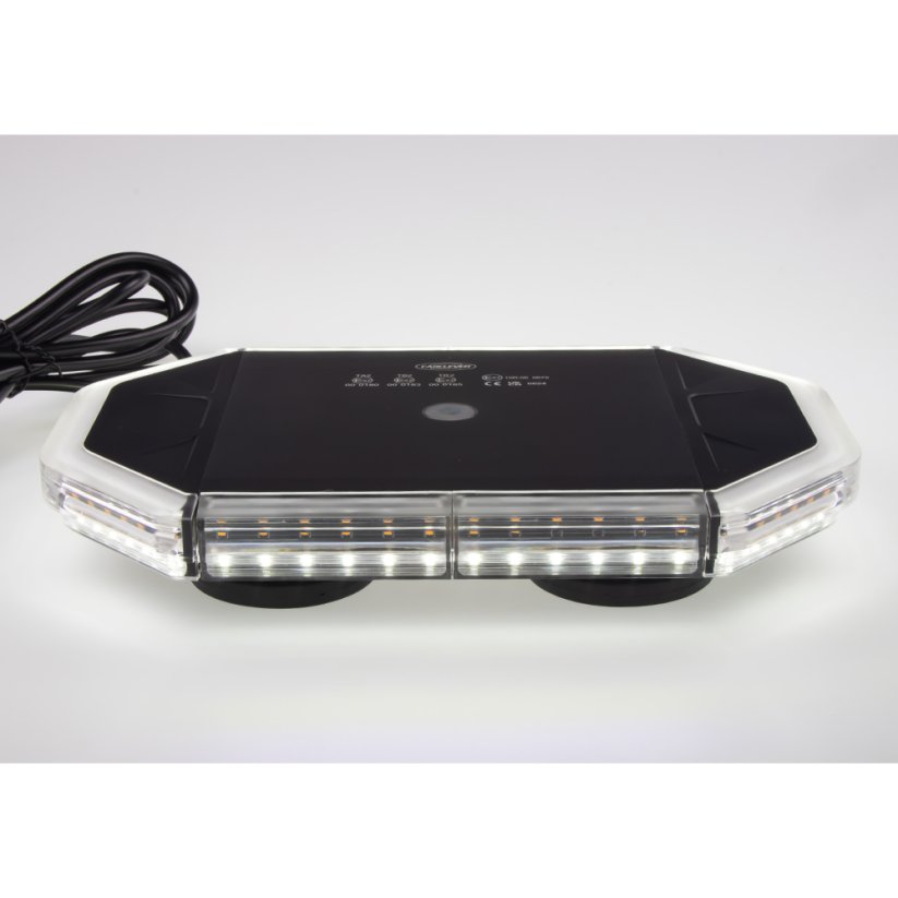 LED lightbar 280mm, orange-white, magnet 10-30V, ECE R65