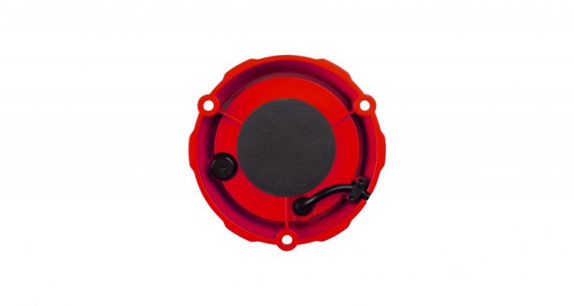 Robustný červený LED maják, červený hliník, 48 W, ECE R65