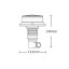 Technical drawing of professional orange LED beacon wl310hr
