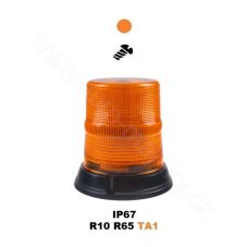 LED maják, 12-24V, oranžový, pevná montáž, ECE R65