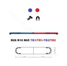 LED majáková rampa Montana 110cm, Modro-červená, EHK R65