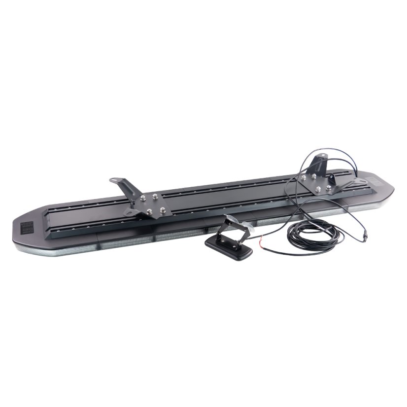 LED rampa 1200mm, oranžová, 12-24V, ECE R65, ovladač s kontrolou zvoleného režimu