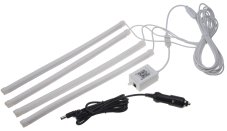 LED podsvětlení vnitřní RGB 12V, bluetooth, 4 pásky