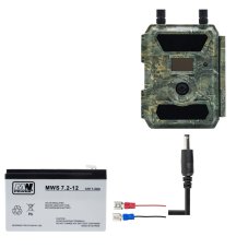 Sada PNI Hunting 400C PRO 4G, baterie 7,2 Ah a kabel
