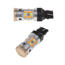 LED T20 (7443) bílá/oranžová, CAN-BUS, 12V, 32LED/3030SMD
