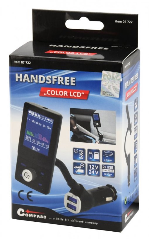 Hands free FM vysielač LCD COLOR