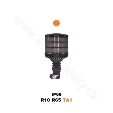 LED maják, 12-24V, 24xLED oranžový, na držiaku, smoke, ECE R65