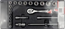 Drawer insert - socket wrenches 22pcs 6-22mm gola