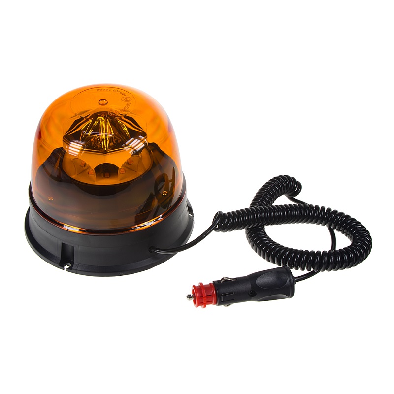 LED beacon orange 12/24V, magnetic, LED 10X 1,8W, R65