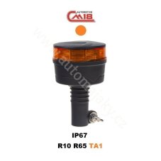 LED maják, 12-24V, 30x0,7W, oranžový na držiak, R65
