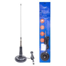 Sada 20 CB antén PNI LED 2000 s magnetickou základňou 145 mm, 26–28 MHz