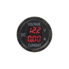 Digital ammeter and voltmeter 6-30V red