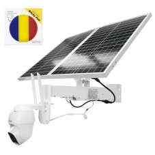 PNI IP60 Live PTZ video dohledová kamera s panelem solárního panelu, 2MP, GSM 4G a Sticky Pad Flag