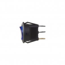 Round rocker switch 20A blue with backlight
