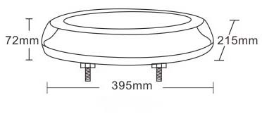 Technical drawing of LED lightbar mini sre2-233fix 
