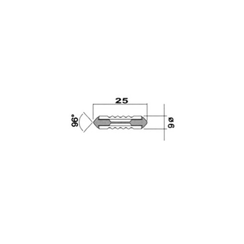 Plastic fuse torpedo 25A, 10 pcs