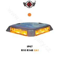 Rohové výstražné LED světlo na plošiny, 12-36V, 4x1,5W, oranžové