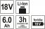 Baterie náhradní 18V Li-Ion 6,0 AH (YT-82782, YT-82788,YT-82826, YT-82804)