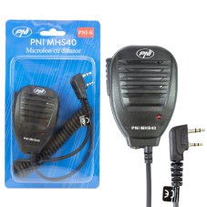 Mikrofón PNI MHS40 s reproduktorom, 2 kolíky PNI-K, kompatibilný s PMR, VHF/UHF stanicami