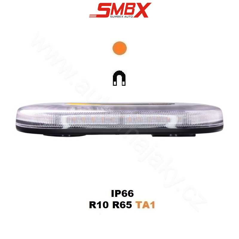 Mini LED ramp, orange, 12-24V, ECE R65, magnet