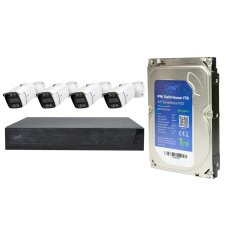 Sada pro video dohled PNI IPMAX POE 3, NVR se 4 porty POE se 4 3MP IP kamerami a 1TB HDD