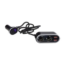 Dvojitá CL zásuvka s 2x USB nabíjačkou a CL zástrčkou s voltmetrom