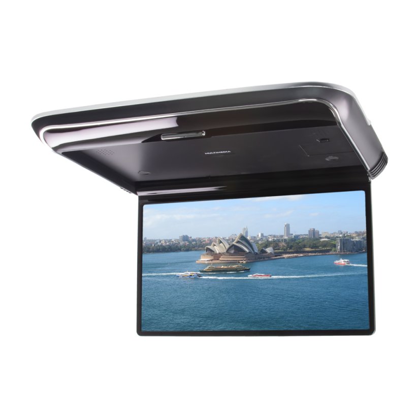 Ceiling LCD monitor 13,98" with OS. Android USB/HDMI/IR/FM, remote control with motion sensor, black