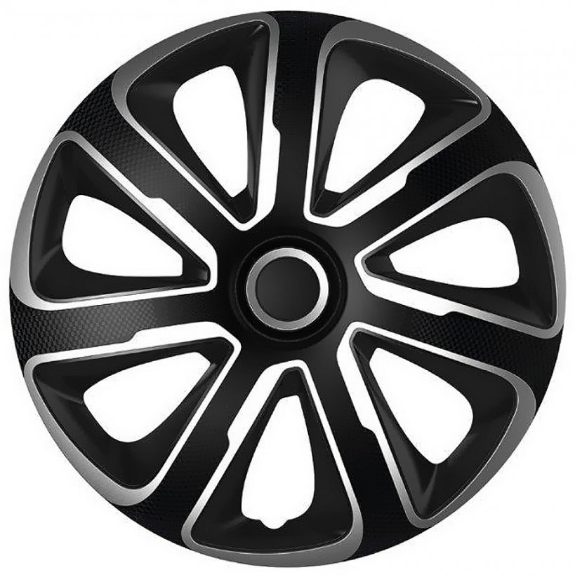 16" LIVORNO Carbon wheel covers (set) silver/black