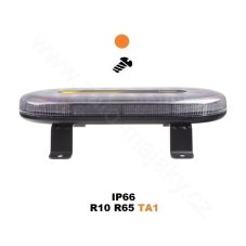 Mini LED lightbar 412mm, orange, 60xLED, 12-24V, ECE R65, fixed mounting