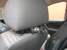 Monitor holder for backrest