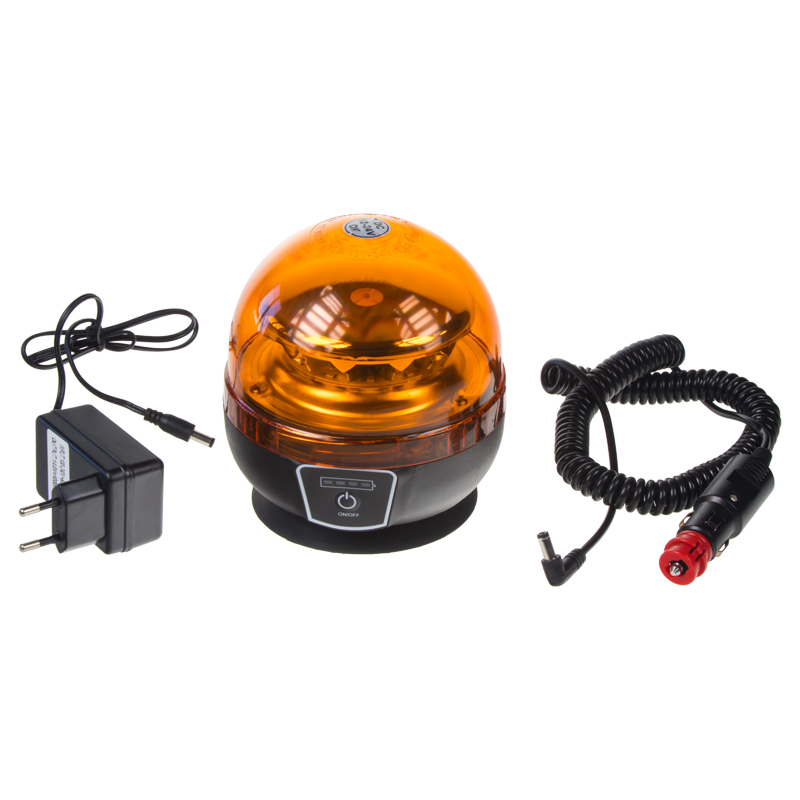AKU LED remote control beacon, 12x3W, orange, magnet, R65
