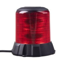 Robust red LED beacon, black aluminium, 96W, ECE R65