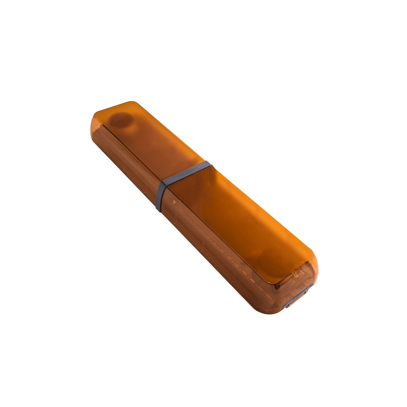 Jiný pohled na oranžovou LED majákovou rampu Optima Eco90, délky 110cm, výšky 9cm, 12/24V, R65 od výrobce P.P.H. STROBOS