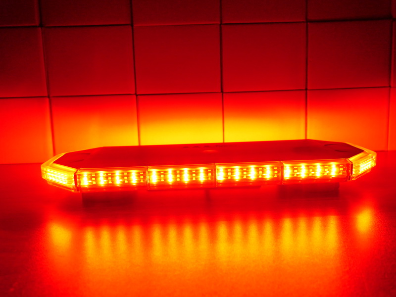LED lightbar 440mm, red/blue/white, magnet 10-30V, ECE R65