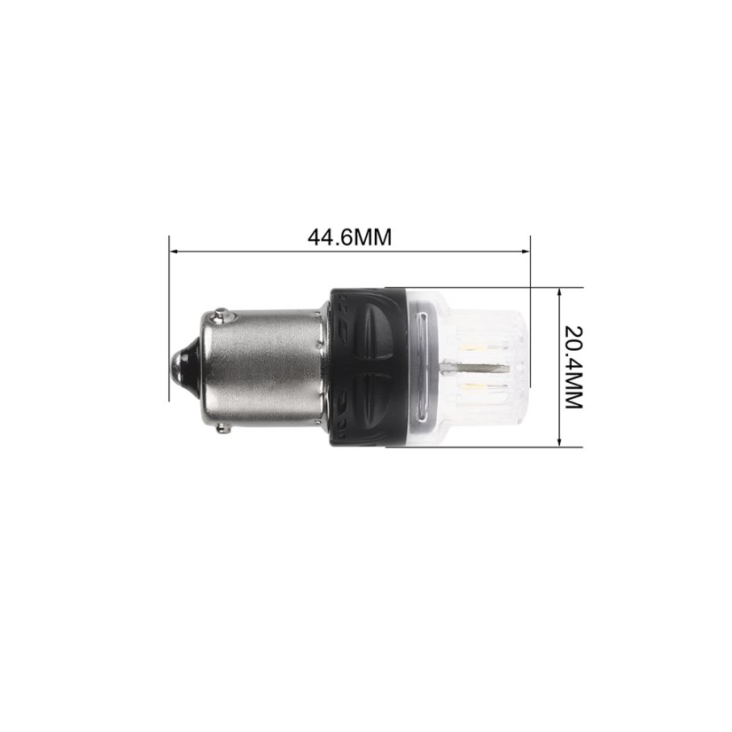 LED BAU15S oranžová, 12V, 16LED 2835SMD