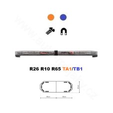 LED majáková rampa Montana.DC 60cm, Modro-oranžová, EHK R65