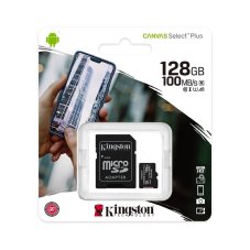 Paměťová karta MicroSDXC 128GB 100M + adaptér Kingston Canvas Select Plus