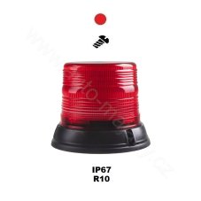 LED maják, 12-24 V, červený, pevná montáž, ECE R10