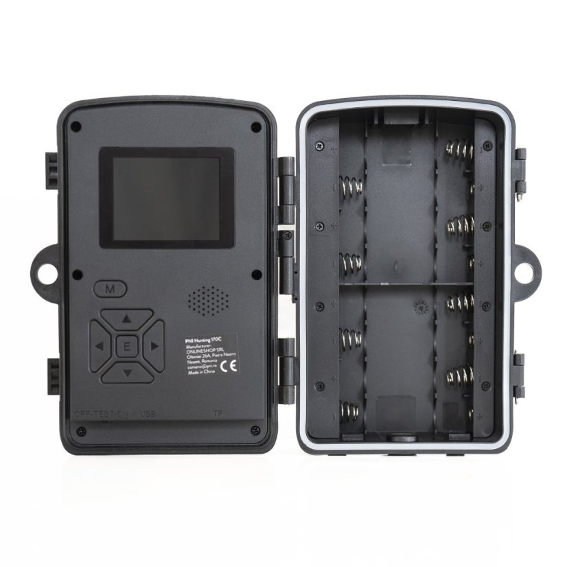 Lovecká kamera PNI Hunting 170C, foto 16 MP, video 4K, PIR 15 m, farebný displej, IP66, slot na micro SD kartu, zorné pole 120°, 38 LED diód