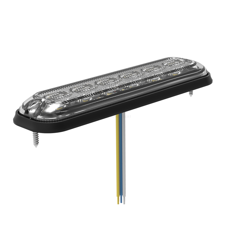 Warning light 6x4W LED, 12-24V, red, ECE R10