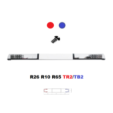 LED lightbar Optima 90/2P 140cm blue / red, white center, ECE R65