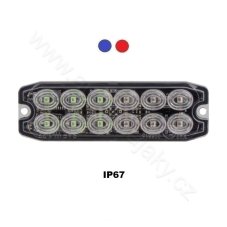 PROFI SLIM výstražné LED světlo vnější, modro-červené, 12-24V